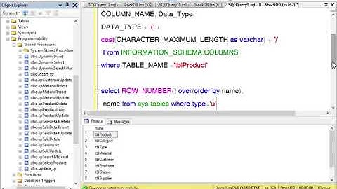 GetTableInfo My SQL Server 2008 Khmer Videos IT Teach by Teacher 7oom 104 BBU Takeo