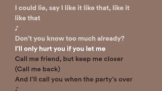 Billie Eilish - when the party's over (Lyrics)