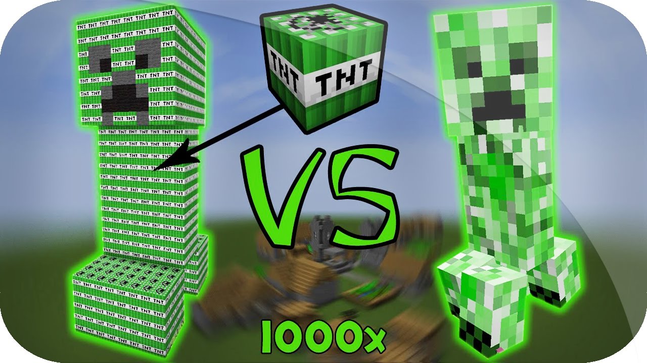 CREEPER TITAN VS CREEPER GIGANTE DE TNT ¿Quién Explosión 