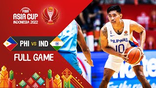 Philippines 🇵🇭 - India 🇮🇳 | Basketball Full Game