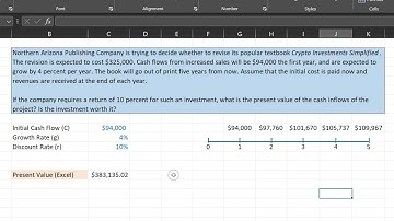 PV of Growing Annuity Using Excel | Sample CFA Quantitative Methods Level 1 Problem