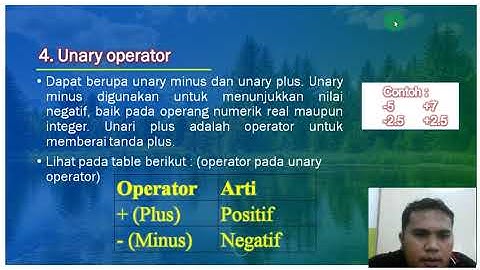Operator dalam program Pascal