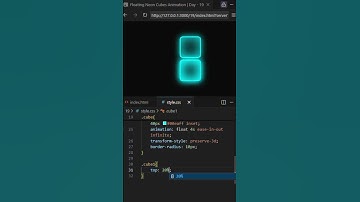 CSS ANIMATION SERIES - DAY 19 | Floating Neon Cubes Animation | HTML CSS Animation