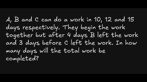 A, B and C can do a work in 10, 12 and 15 days respectively. They begin the work together but after