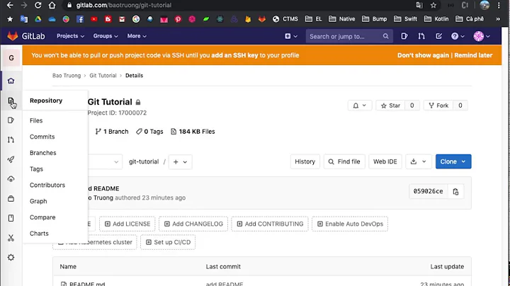 Git push an existing folder with Gitlab | Gitlab #2