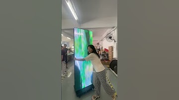 The foldable LED poster screen No installation, easy move , folded be double-sided poster screen.