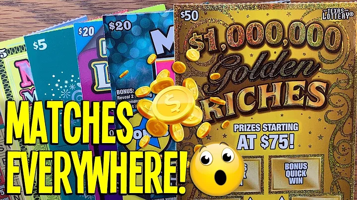 💰 Matches EVERYWHERE! 🔥 **BIG WIN** $50 $1,000,000 Golden Riches 💵 TEXAS LOTTERY Scratch Offs