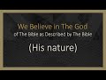 We Believe In The God Of The Bible as Described By The Bible 3/30/2022