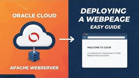 CS219 Deploying a simple webpage on oracle cloud with Apache we server.