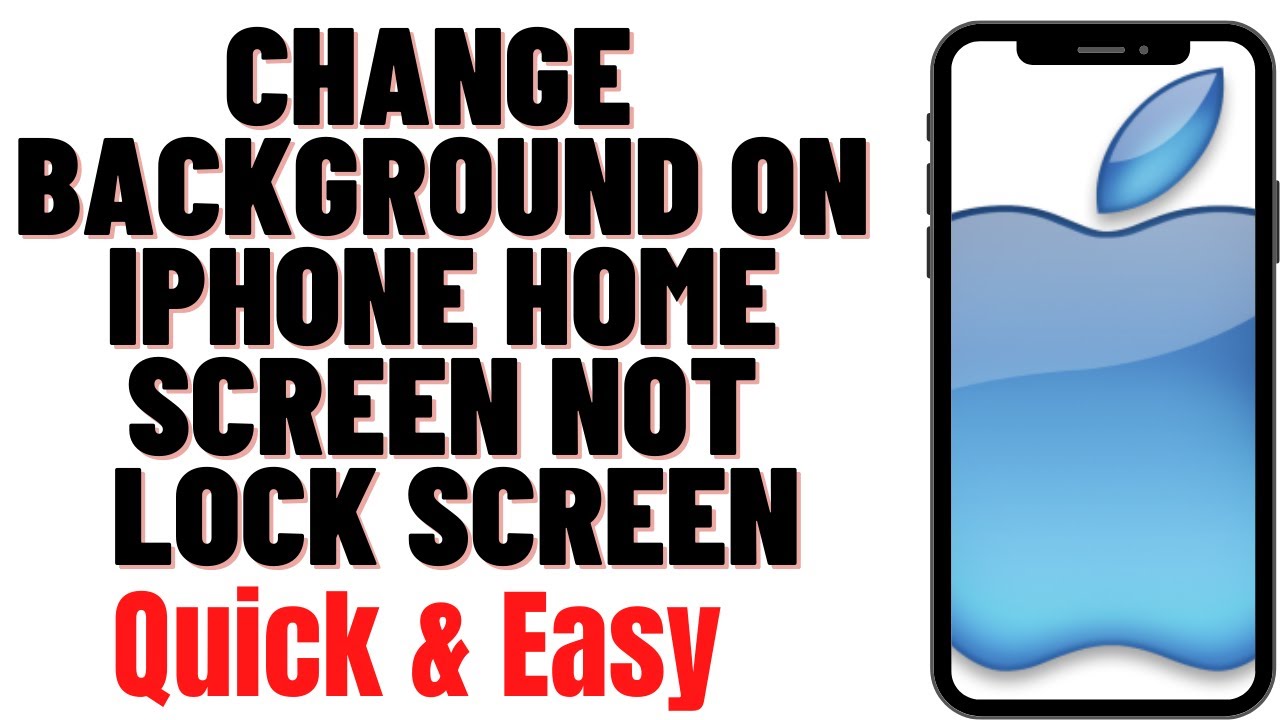 HOW TO CHANGE BACKGROUND ON IPHONE HOME SCREEN NOT LOCK SCREEN YouTube
