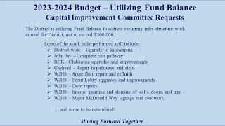 Budget Presentation 2023-2024