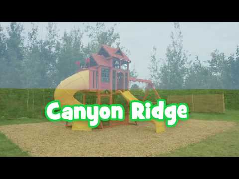 Canyon Ridge Wooden Swing Set &amp; Playhouse - Outdoor Play, Fun Activity