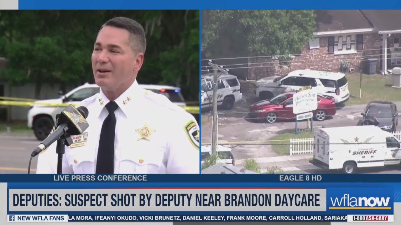 Suspect shot by deputy near Brandon daycare, HCSO says - YouTube