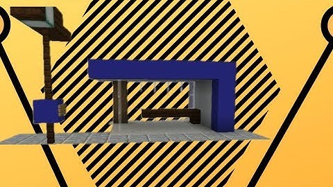 How to build a Modern Bus Stop in MINECRAFT TUTORIAL