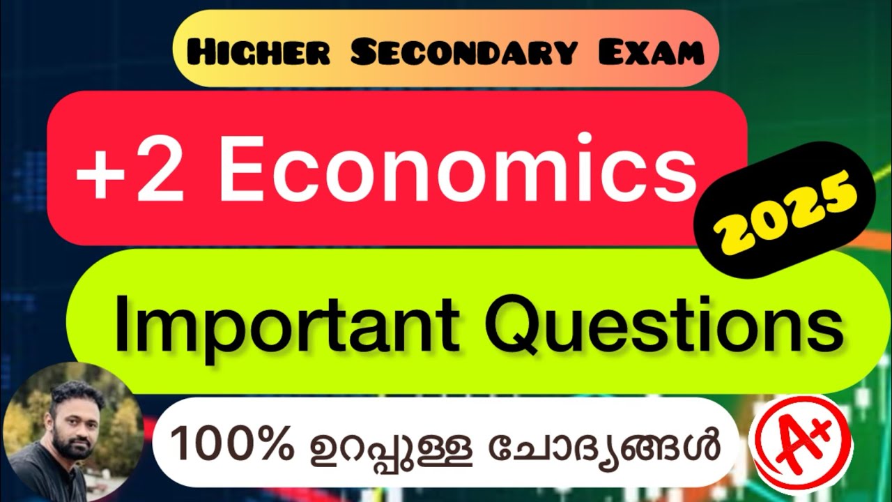 Plus Two Economics Important Questions 2025 | +2 Economics 💯| 100% ഉറപ്പുള്ള ചോദ്യങ്ങൾ🔥.