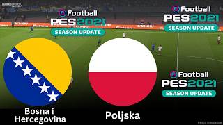 Bosna i Hercegovina vs Poljska – Simulacija u PES 21 Gameplay