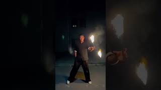 Do you dare to use the nunchakus with fire #kungfu #nunchakus