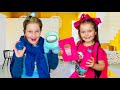 BLUE and PINK Outfit of the Day Challenge with Sisters Play Toys