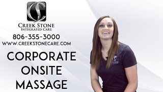 Corporate On site onsite Chair Massage in Amarillo Massage Creek Stone Amarillo Massage