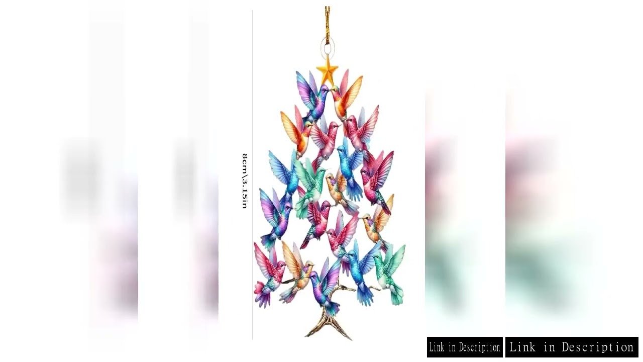 Hummingbird Christmas Ornament Colorful Stack Bird Simulated Bird Decoration Pendant Hanging Tree Or
