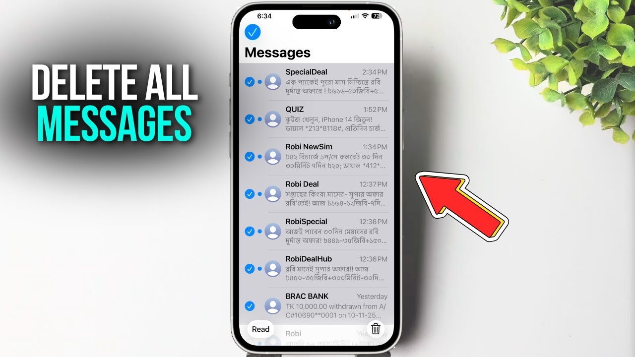how-to-delete-all-messages-on-iphone-youtube