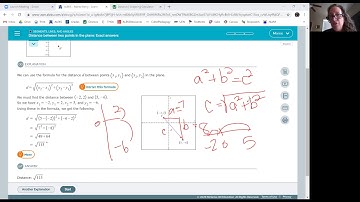 Distance between two points in a plane: Exact answers