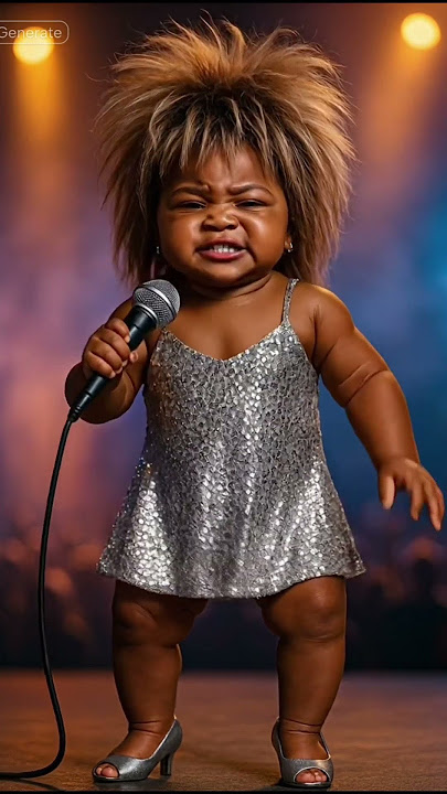 Tina Turner singing “What’s Love Got to Do With It” as a baby #ai #tinaturner #cute #baby #singing