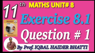 Chap #8 |Mathematical Induction| Exercise 8.1 Question 1 |F.Sc Part-1 Lec 1 in Urdu / Hindi