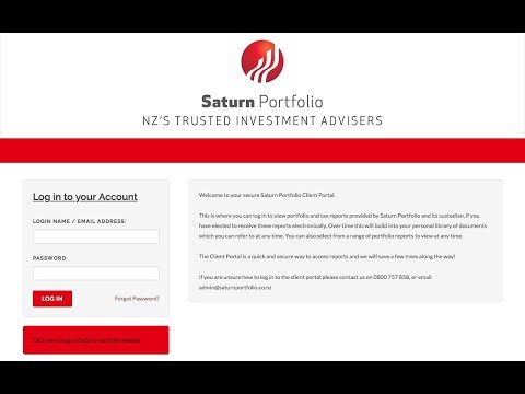 How to Login to the Saturn Portfolio client portal