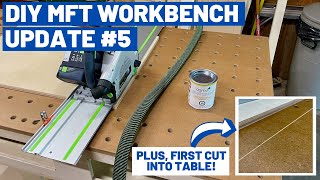 Making My Own MFT (Update #5) - Finishing, Sacrificial Top for Sacrificial Top, First Cut!!!