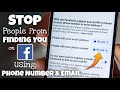 How to Stop People From Finding You on Facebook Using Phone Number and Email