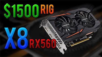 $1500 8 card rx 560 mining rig build and rig tour