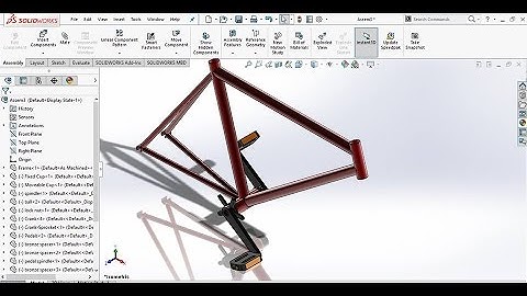 SOLIDWORKS Bicycle crank and pedals full assembly