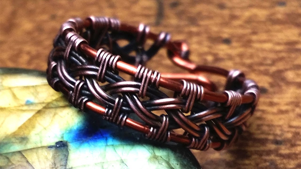 How to make a gorgeous mixed metal braided ring - YouTube