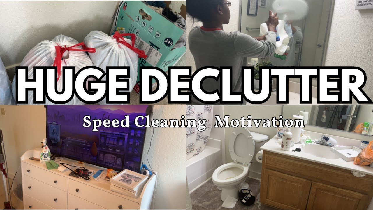 HUGE DECLUTTER CLEANING MOTIVATION | SMALL HOUSE CLEAN WITH ME ...