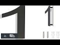 8 inch Large Stainless Steel House Numbers Black Modern House Address Door