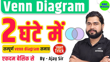 Complete Venn Diagram by Ajay Sir | Venn Diagram (वेन आरेख) For SSC GD, CGL, CHSL, NTPC, GROUP D etc