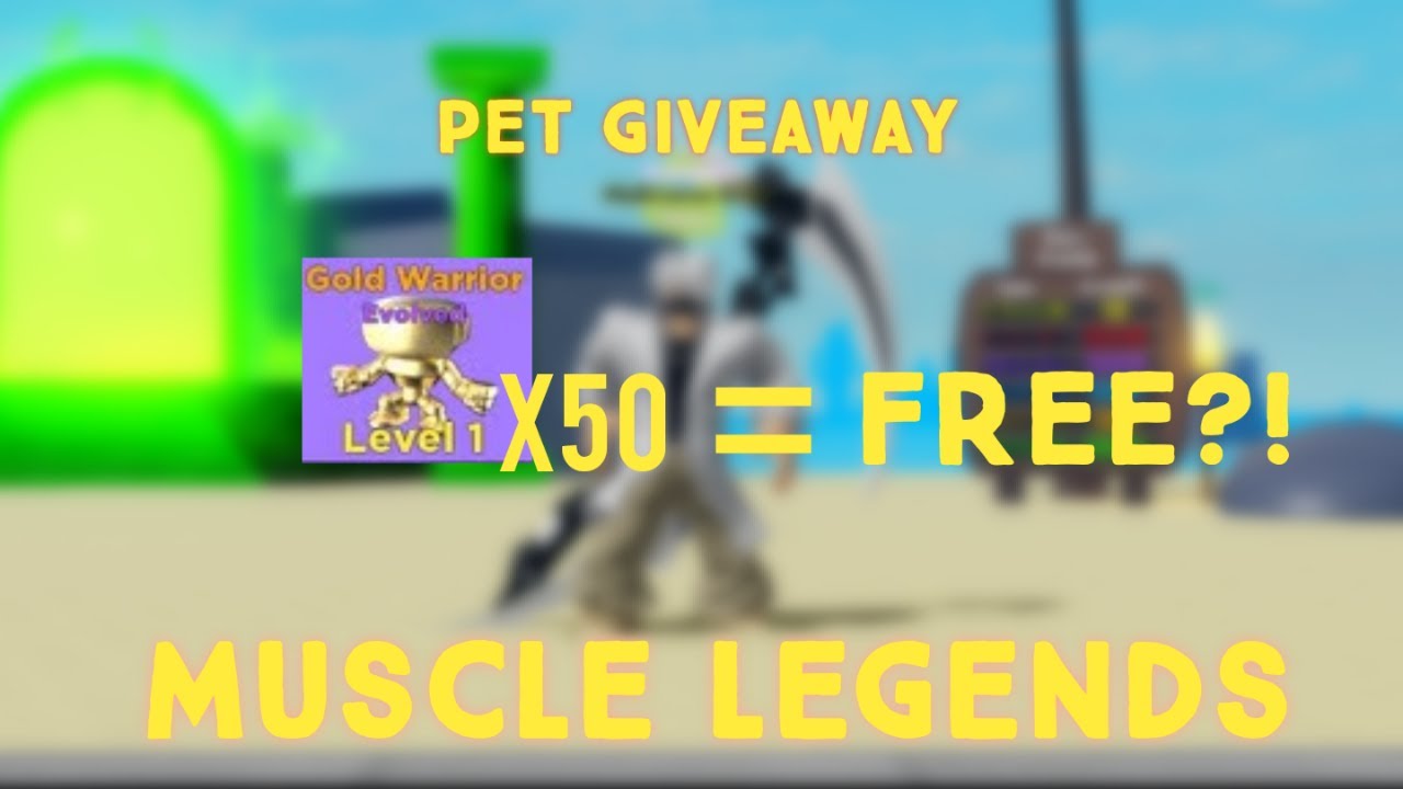 Roblox muscle legends give away pet