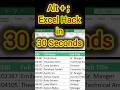 Alt + ; Excel Hack in 30 Seconds | Excel Secret Shortcut You Must Know! | Excel Hidden Cells Trick
