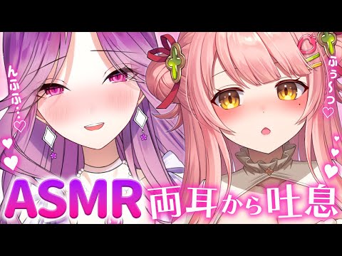 【ASMR】両耳からお姉さんたちの吐息で挟まれちゃう…♡睡眠導入/囁き/耳かき/sleep/earcleaning/roleplay/whispering【YuuRi/森野めるん/Vtuber】