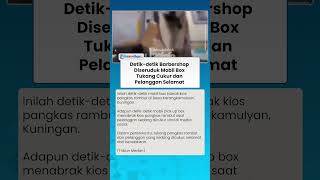 DETIK-DETIK Mobil Box Tabrak Barbershop saat Seorang Pria sedang Cukur Rambut, Beruntung Selamat