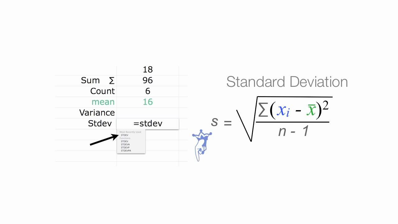 Calculating Standard Deviation Using Excel - YouTube