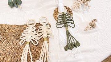 DIY Macrame| Macrme christmas tree| macrame napkin holder super easy for beginners| Dom Macrame