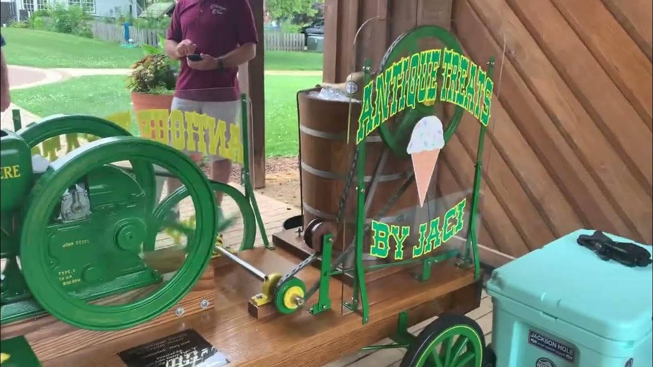 John Deere hit and miss engine ice cream maker YouTube