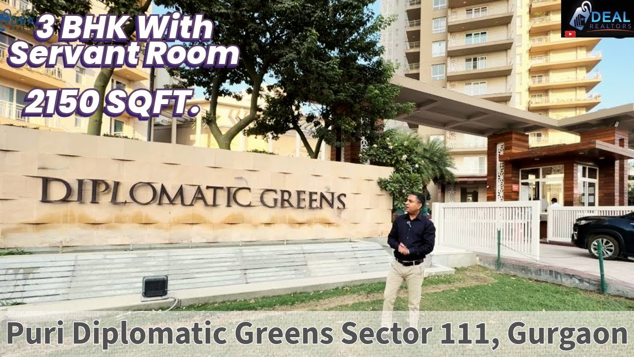 3 BHK + SQ Puri Diplomatic Greens 2150 sq.ft. Sector 111, Gurgaon Dwarka Expressway 