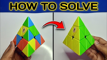 How to solve 3x3 pyraminx cube WITHOUT ALGORITHM #viralvideo #trendingvideo 