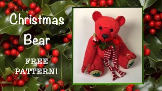 How to make a Christmas Bear || FREE PATTERN || Step by step Tutorial with Lisa Pay