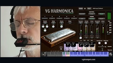 VG Harmonica Virtual Instrument and AirMotion Pro Wireless MIDI Breath and Motion Controller.