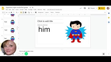 Superhero sight words first grade   Google Slides