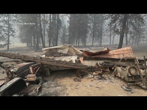 Seven buildings lost at Allison Ranch from Elkhorn Fire - YouTube